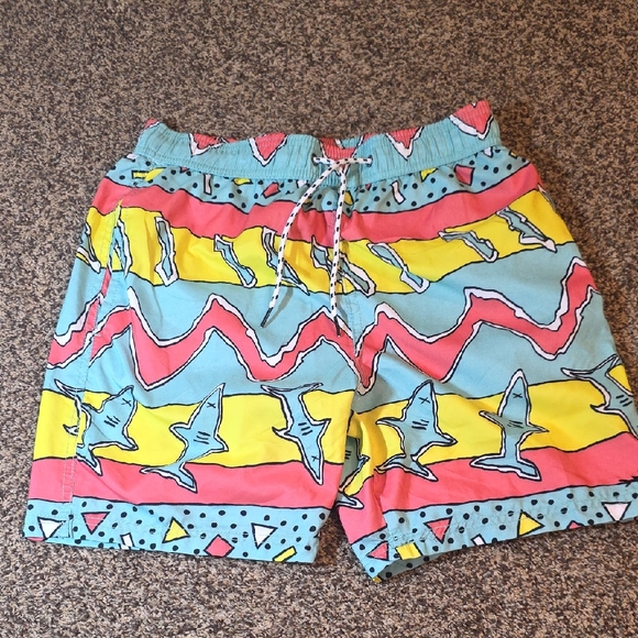 Maui and Sons Other - Colorful Shark Print Swim Shorts Size Medium